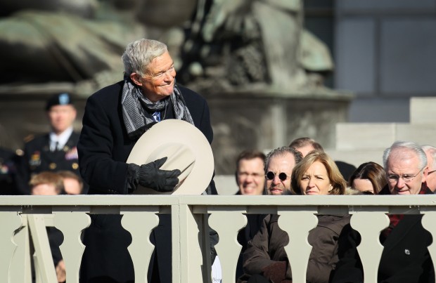 Kit Bond at Jay Nixon's 2013 inauguration for second term as Missouri Governor